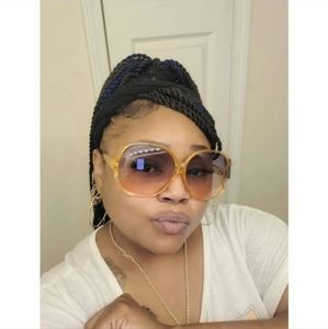 Women's Oversized Orange Frame Ombre Sunglasses